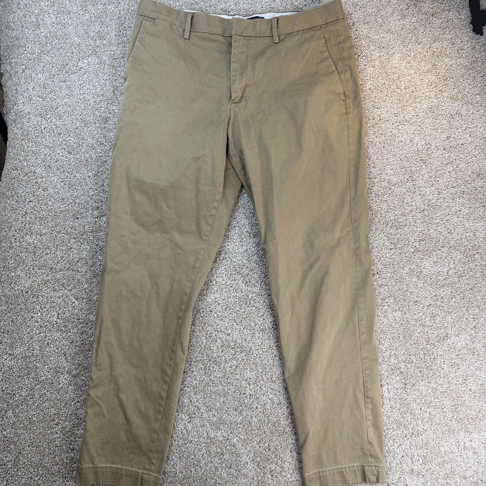 Banana Republic Pants Mens 35x32 Beige Stretch Chino Slim Tapered Leg Casual